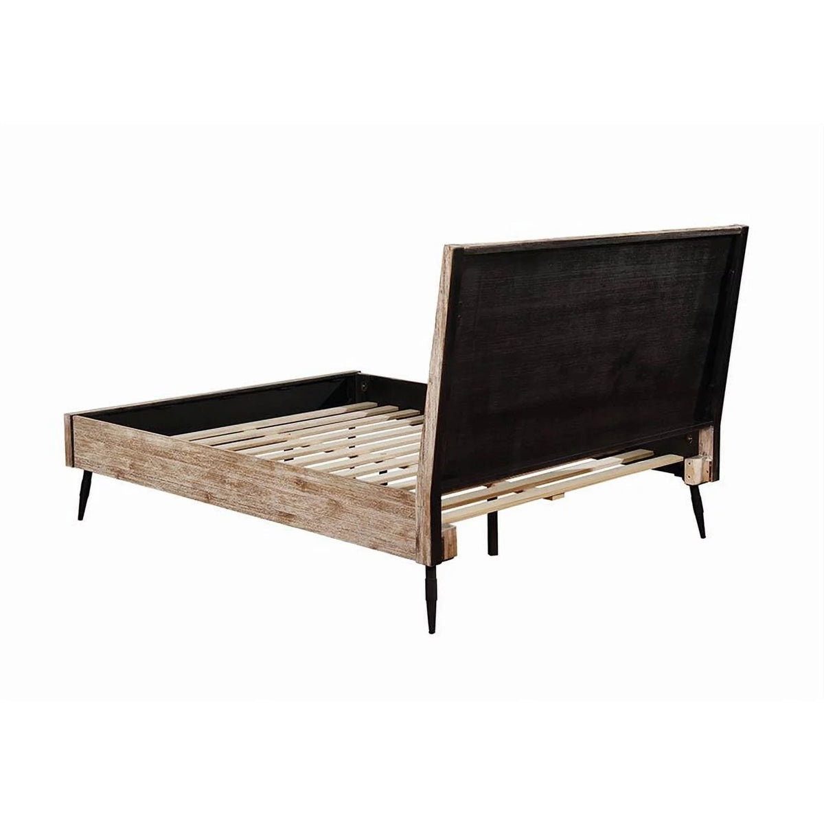 Brown Wood Eastern King Platform Bed Y726