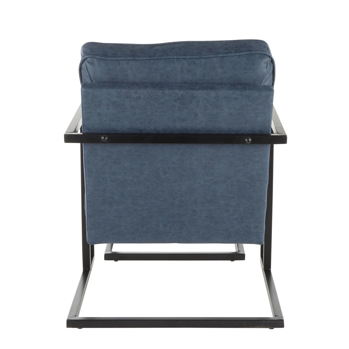 Black/Blue Lounge Chair And Ottoman Set B2605