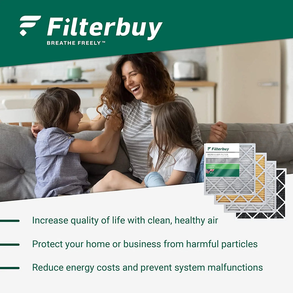 17x25x4 MERV 8 Pleated HVAC Air Filters (2-Pack) P821