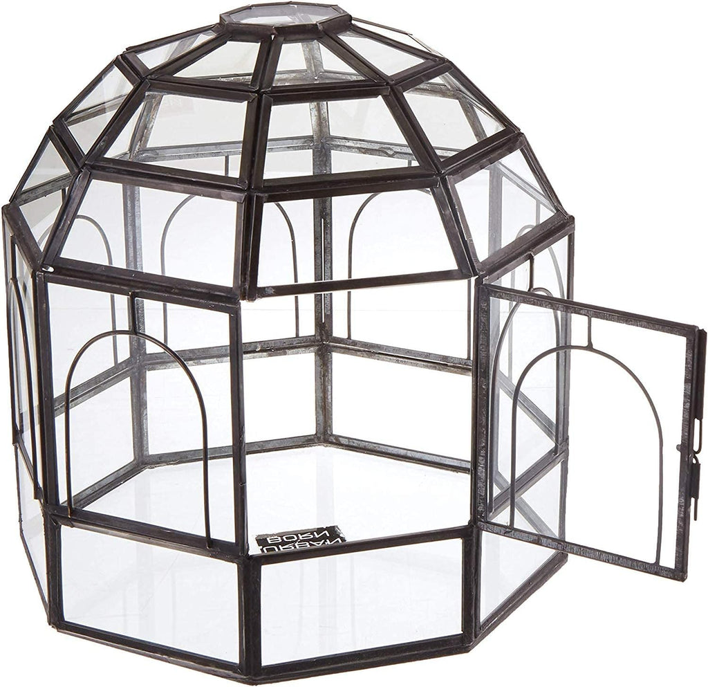 Large Glass Terrarium 10 x 9 x 9 Black K54778