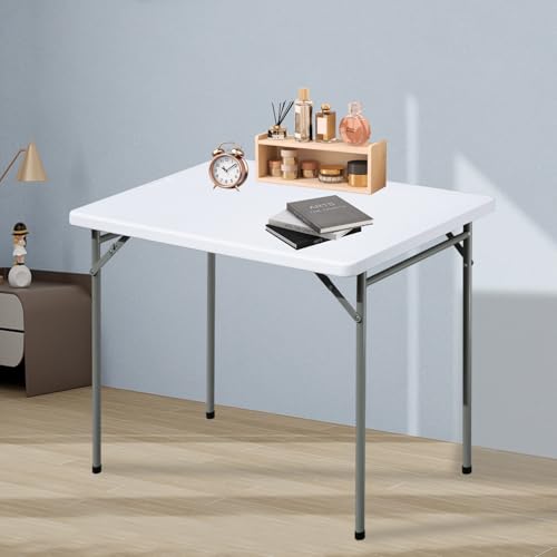 White 3ft Rectangular Plastic Folding Table D60068