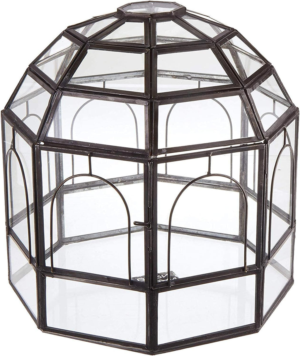 Large Glass Terrarium 10 x 9 x 9 Black K54778
