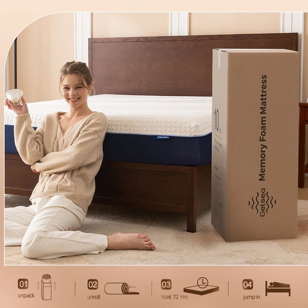 Cooling Gel Memory Foam Hybrid Mattress, 6 Inch Twin A752