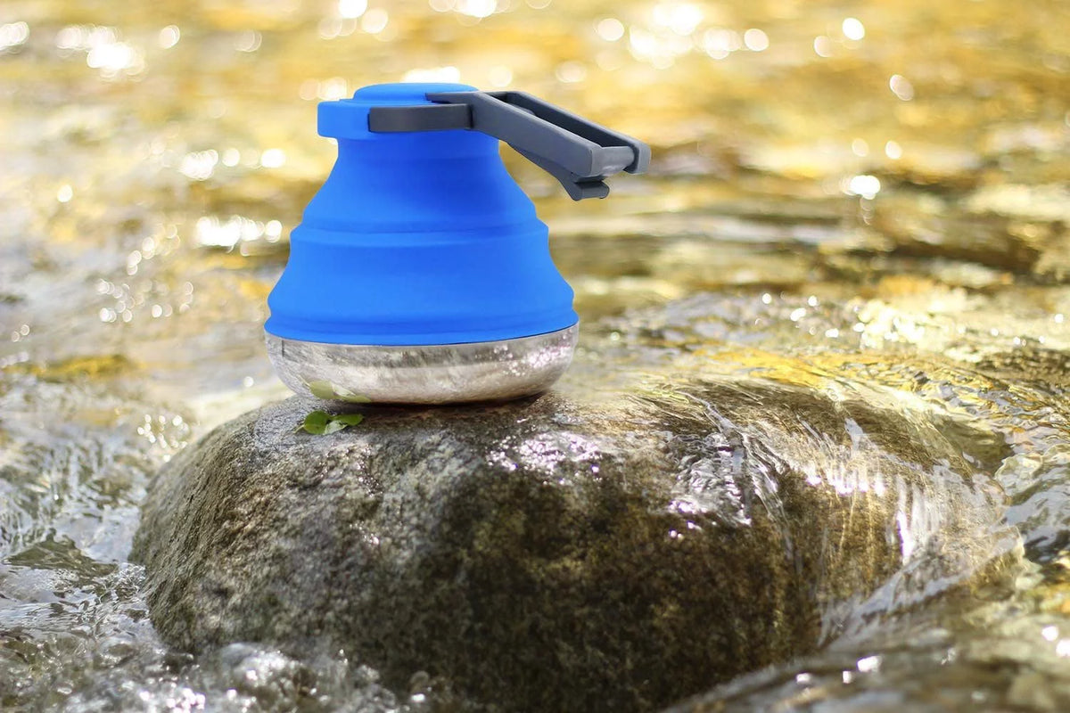 Blue 42 Ounce Collapsible Camping Kettle U403