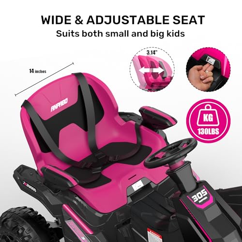24V 4x4 Ride On Toy with 4x200W Motors, 5MPH, Parent Remote, Wide Adjustable Seat, Headlights, Metal Frame, Shock Absorbers, Green D53419