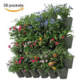 12 Pack 36 Pockets Self Watering Vertical Wall Hangers with Pots F37326