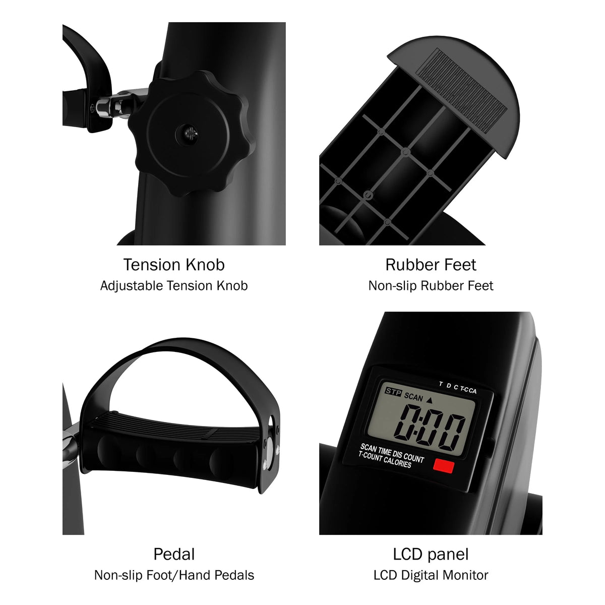 Under Desk Bike and Pedal Exerciser with Calorie Counter M372