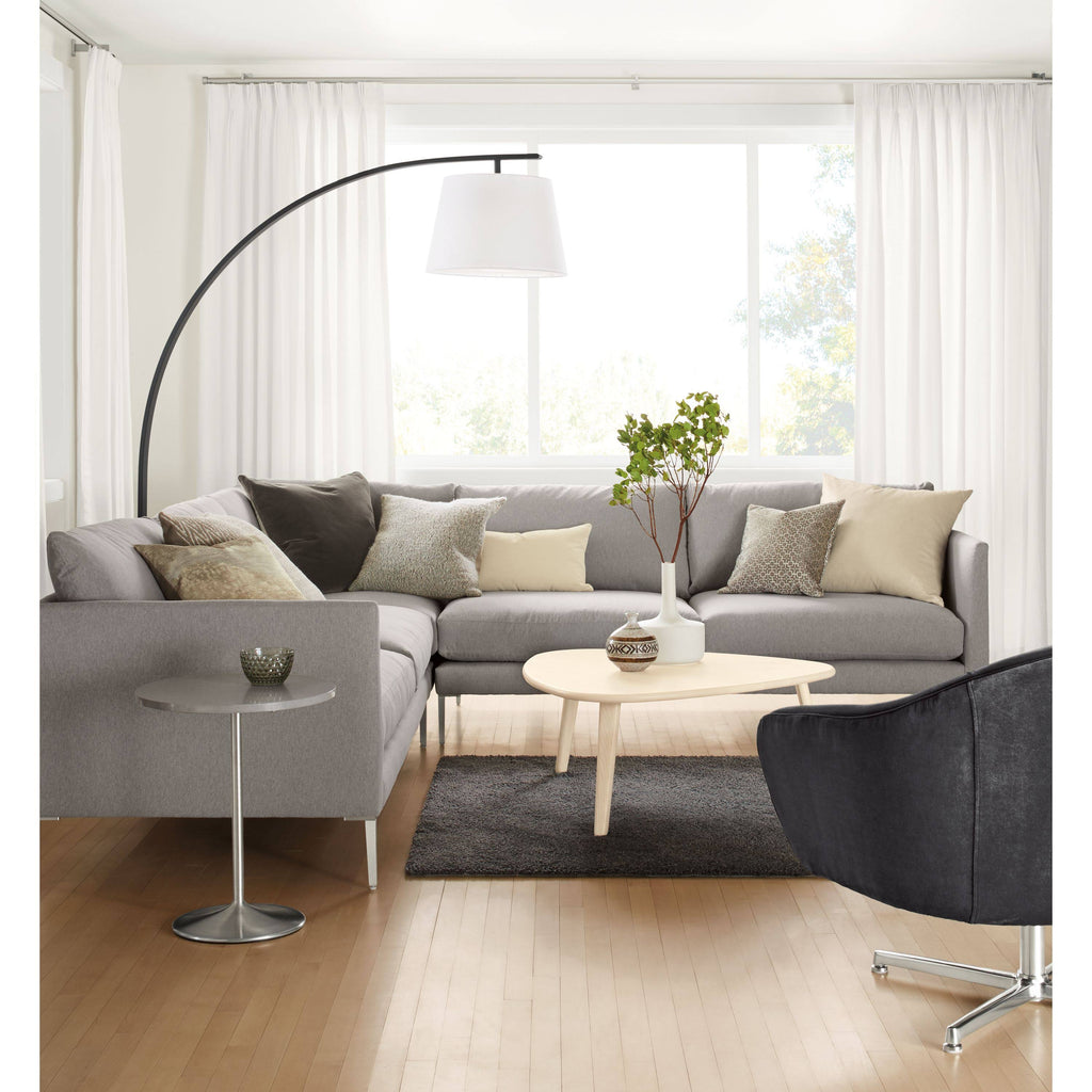 White Round End Table K45292