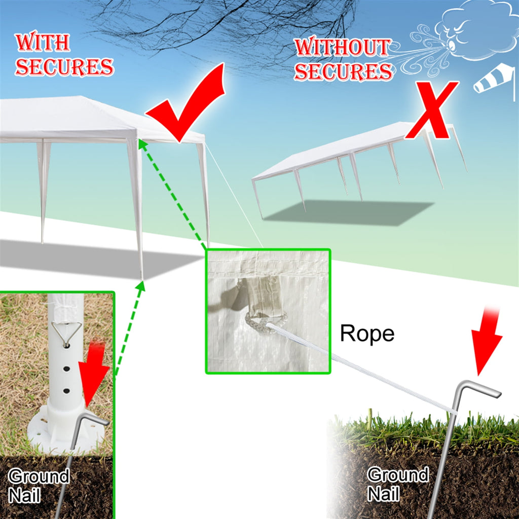 10'x30' Waterproof Canopy Tent with 8 Removable Sidewalls O52842