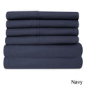 Queen 6-Piece Bed Sheet Set Navy O980