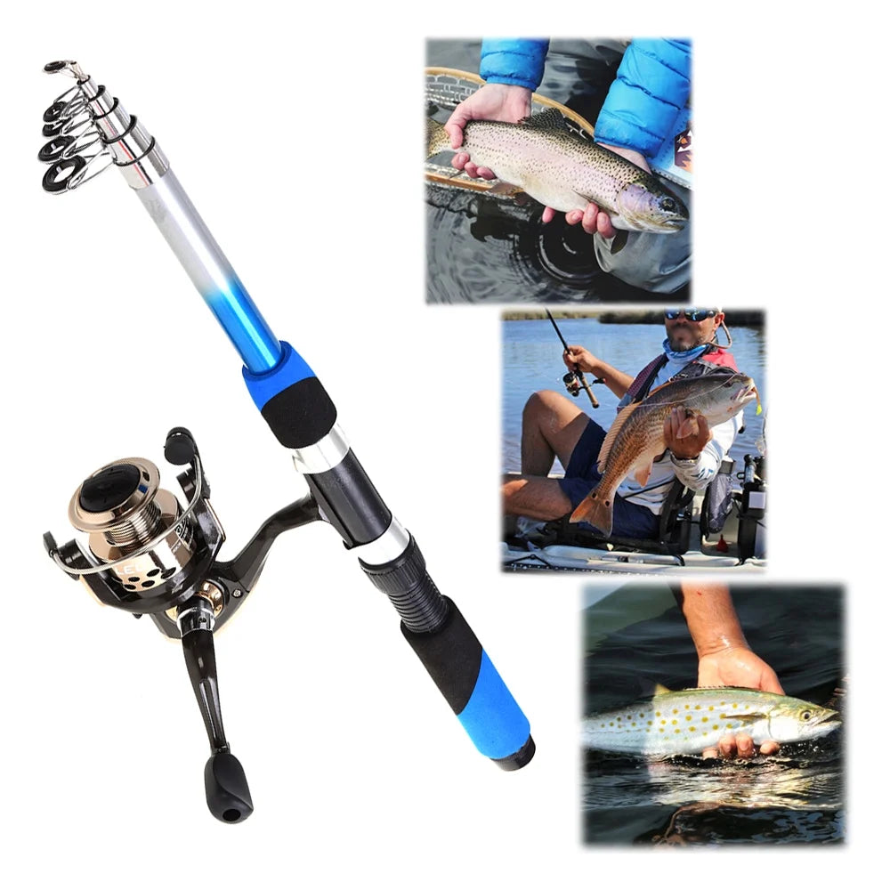Fiberglass Telescopic Fishing Rod Set I546139