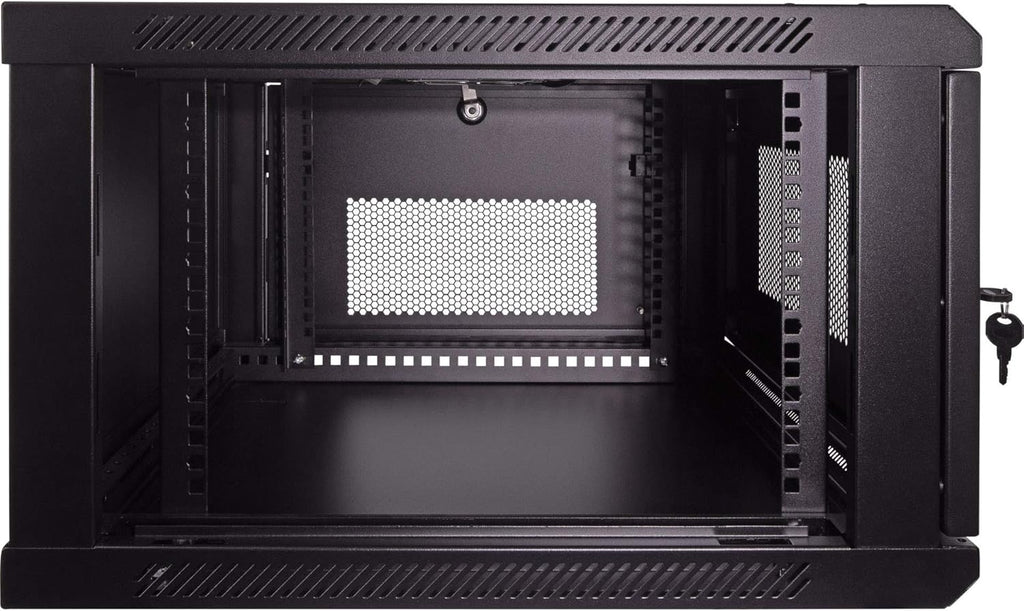 6U 19-Inch Server Network Rack Wallmount Cabinet Black Q201749