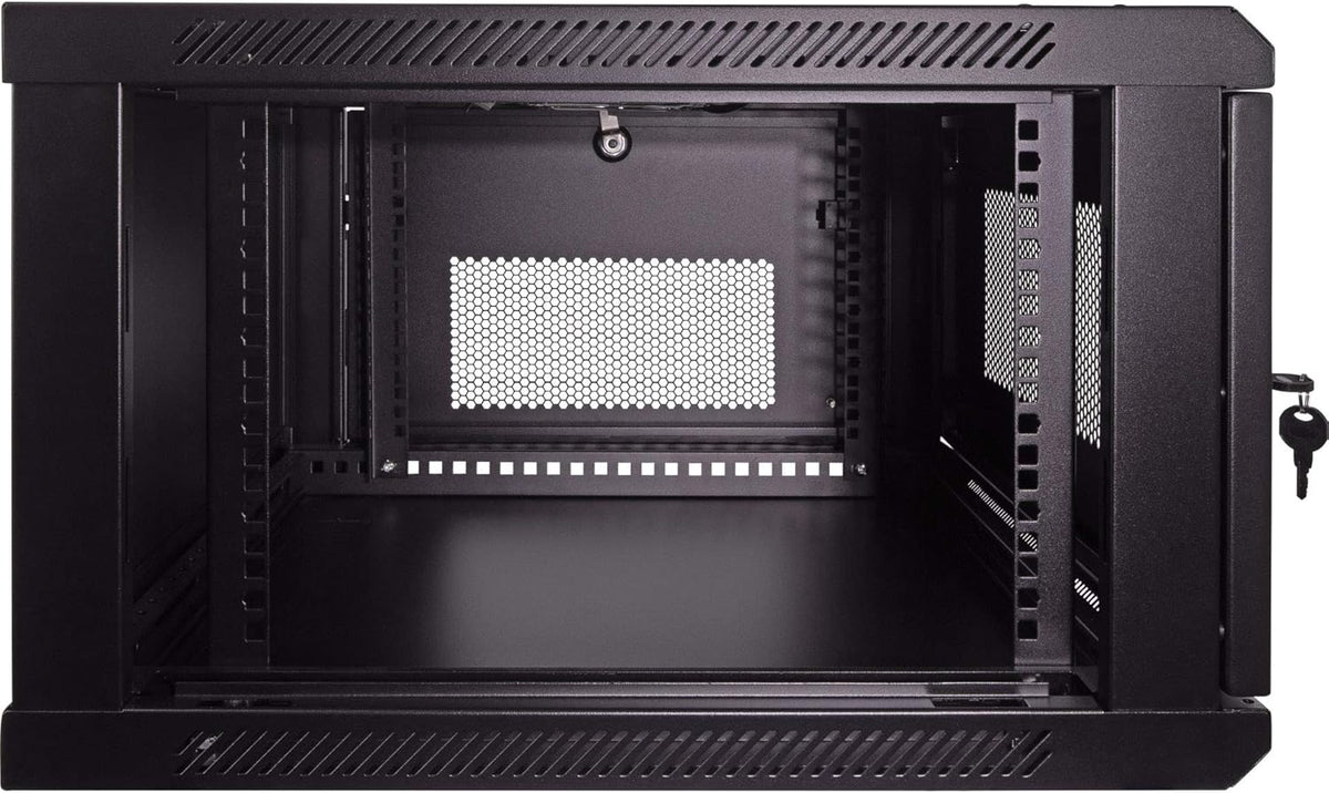 6U 19-Inch Server Network Rack Wallmount Cabinet Black Q201749