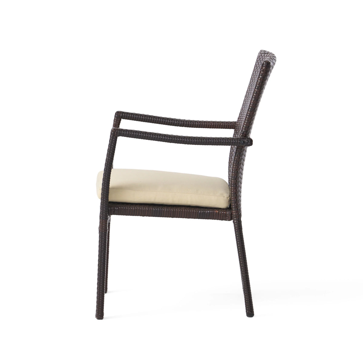 Multibrown Wicker Outdoor Dining Chair Set of 2 N2622