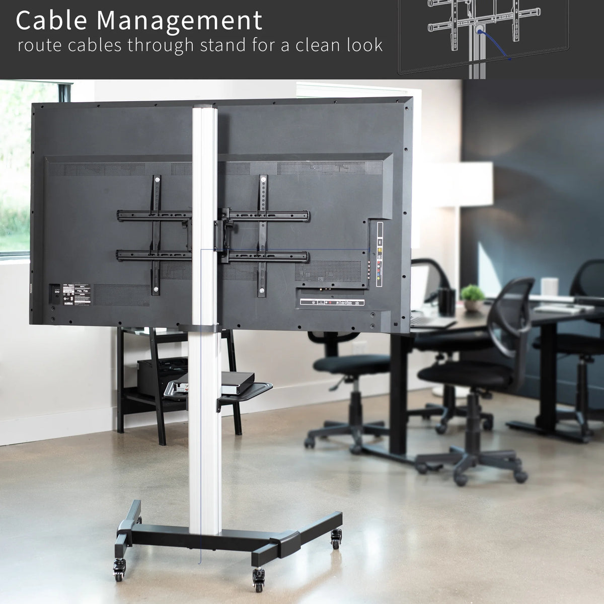 Heavy Duty Mobile TV Cart for 32" to 83" Flat Screen O148
