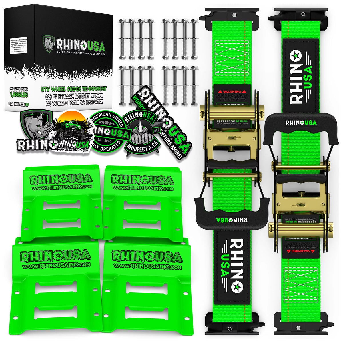 Green UTV Wheel Chock Tie-Down Kit A56058