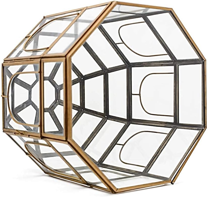 Large Glass Terrarium 10 x 9 x 9 Black K54778