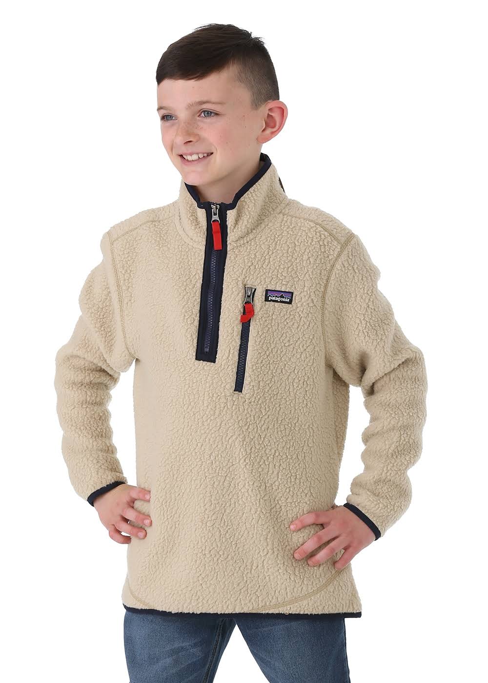 Patagonia Boys Retro Pile 1/4 Zip El Cap Khaki / M J837127