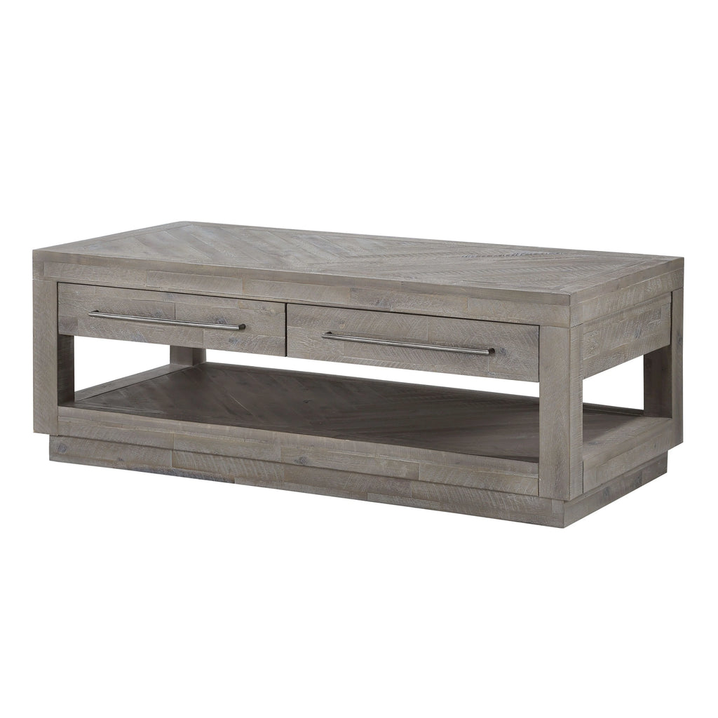 3PC Rectangular Coffee, End & Console Table in Rustic Latte Q25291