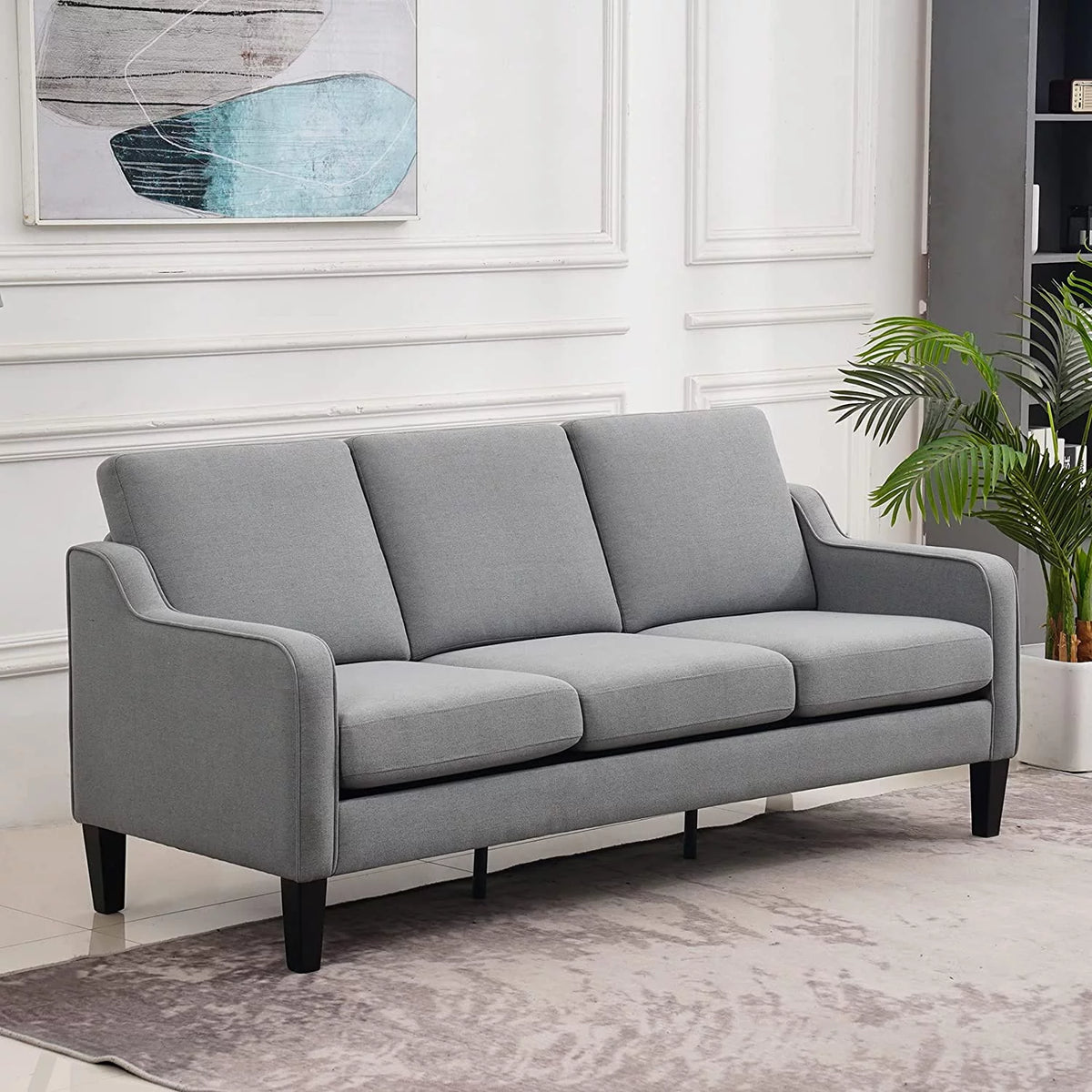 71" Mid-Century Modern 3 Seater Sofa V589