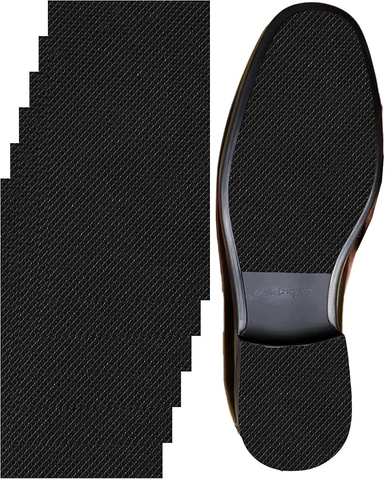 Black Silicone Anti-Slip Shoe Sole Protector Pads 6Pcs W776647
