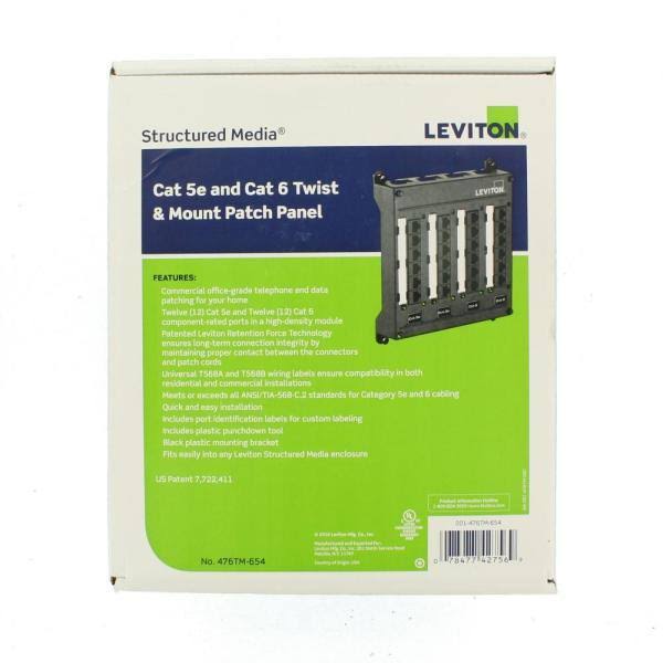 CAT 6 24 Port Black Patch Panel Q136617