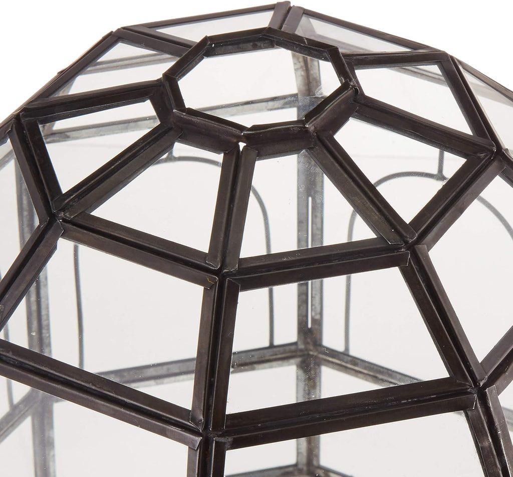 Large Glass Terrarium 10 x 9 x 9 Black K54778