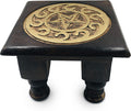 Painted Black Carved Wooden Altar Table with Gold Design Z3529