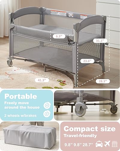 4 in 1 Bassinet Bedside Sleeper X705