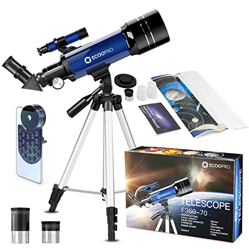 70mm Astronomy Refractor Telescope with Adjustable Tripod I295