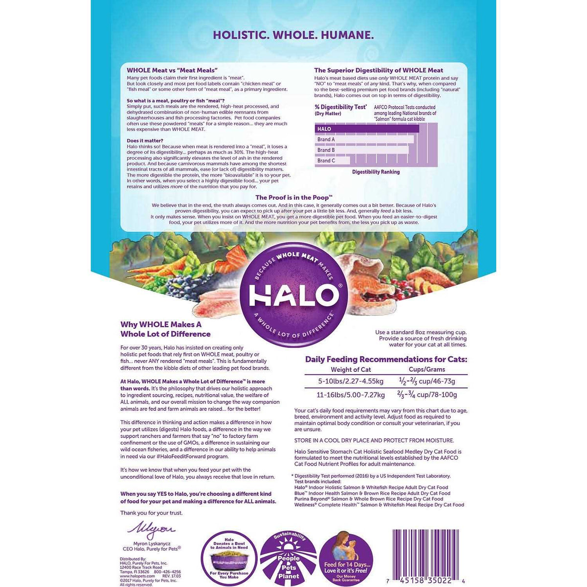 Seafood Sensitive Stomach Dry Cat Food E49235