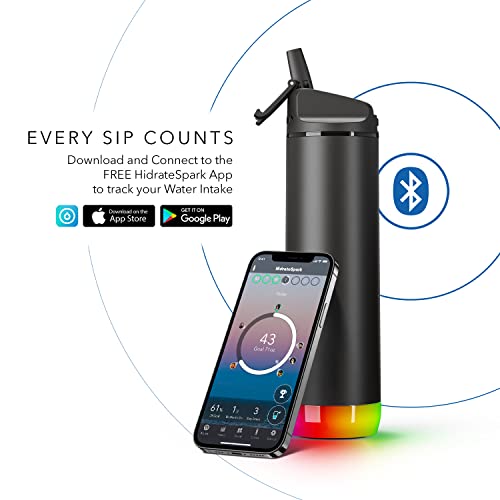 Insulated Stainless Steel Smart Water Bottle with Straw Lid, 21 oz D64766