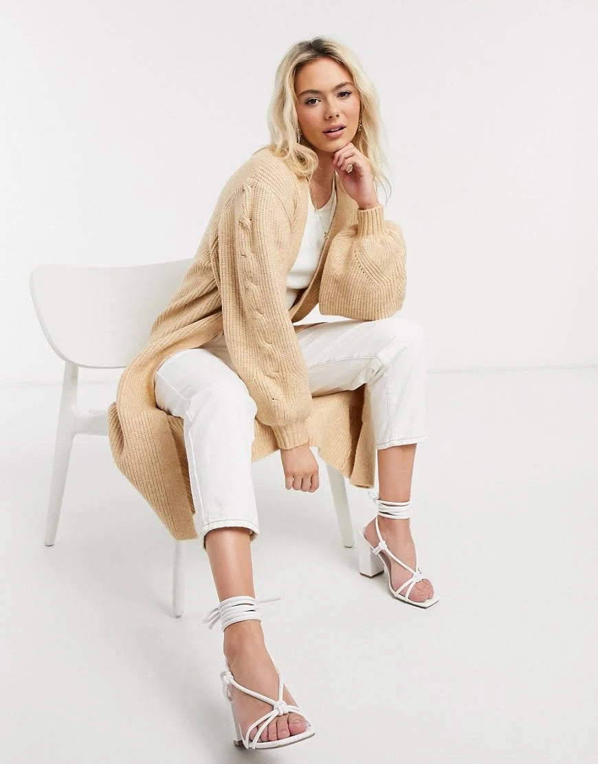 Neutral Maxi Cardigan Z39048