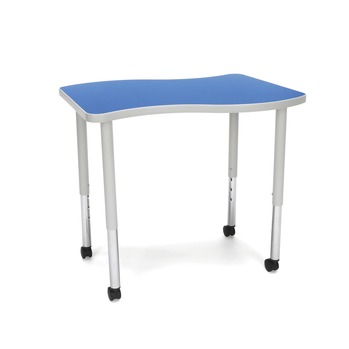Blue Adjustable Desk with Casters K808814