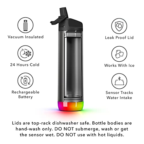 Insulated Stainless Steel Smart Water Bottle with Straw Lid, 21 oz D64766
