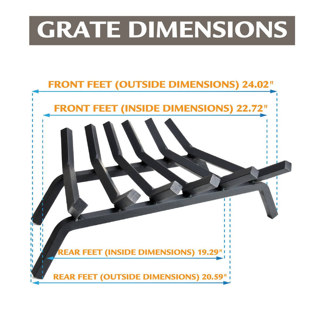 Black Steel Fireplace Grate Q364315