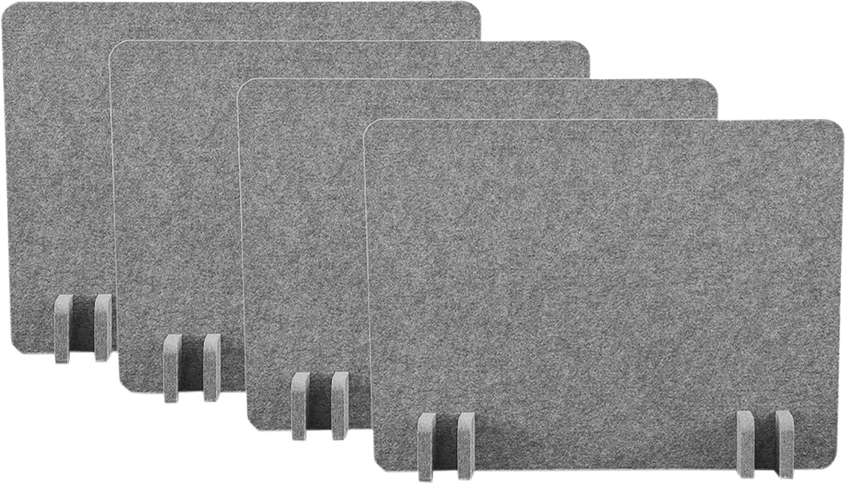Castle Gray Acoustic Desk Divider 4-Pack O404373
