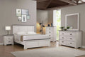 Antique White Brown 6pc King Size Bedroom Furniture Set G15539