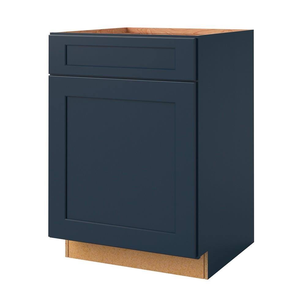 24-in Navy Square Door Base Cabinet U65553