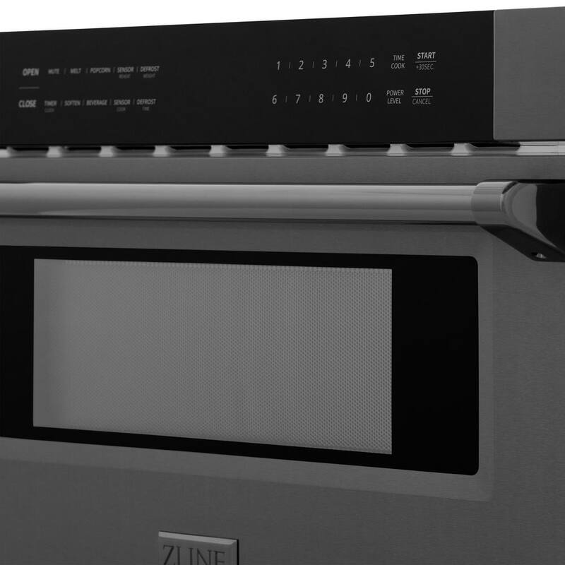 1000-Watt Built-In Microwave Drawer in Black Stainless Steel M6454