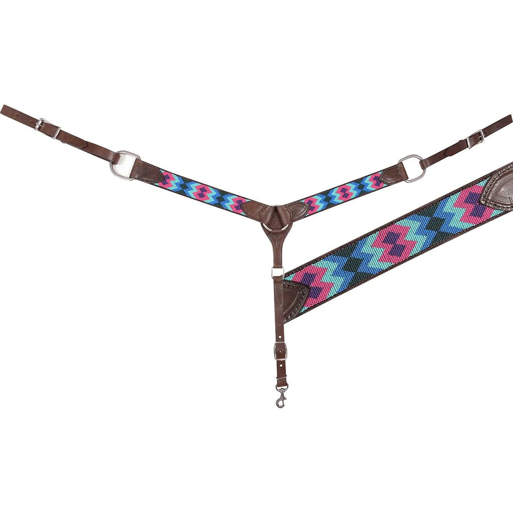 2in Beaded Breast Collar Turquoise K86773