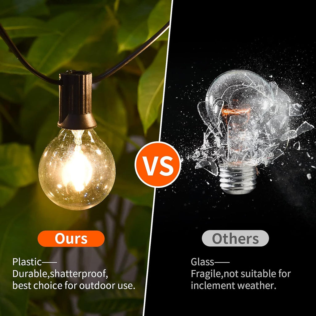 100ft Dimmable Waterproof Globe String Lights U1983