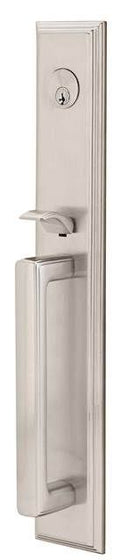 Flat Black Single Cylinder Tubular Entry Set with Clear Crystal Knob T18385