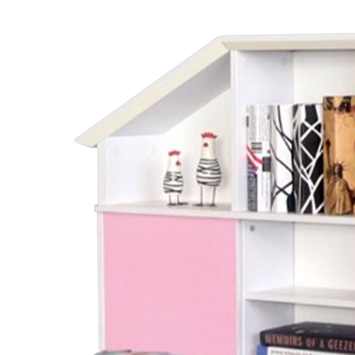White Full Size Bookcase Headboard I19659