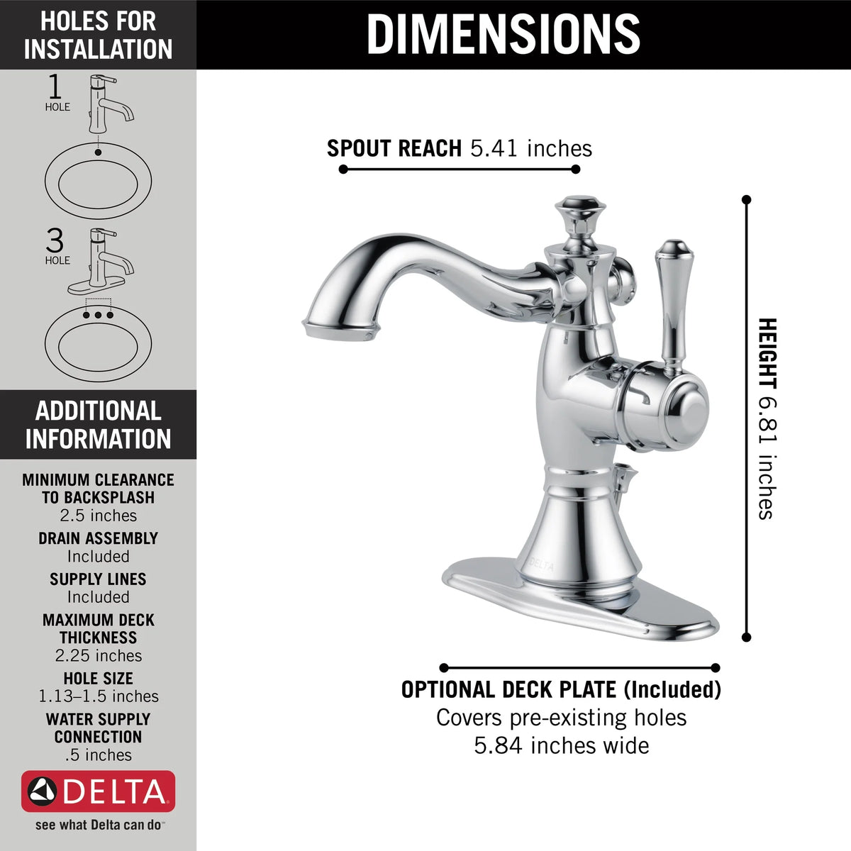 Single Handle Bathroom Faucet L78767