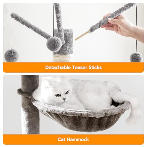 Wooden Cat Tree with Litter Box Enclosure Q95449