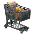 Black Gray Recycled Plastic Shopping Carts U821