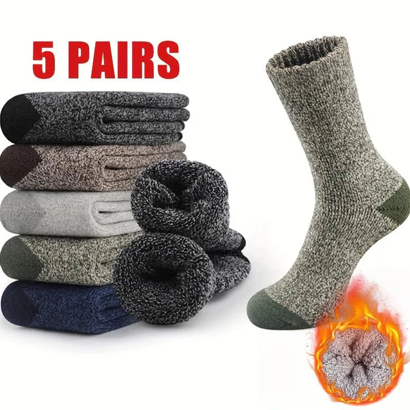 5 Pairs Thickened Warm Winter Socks S97710