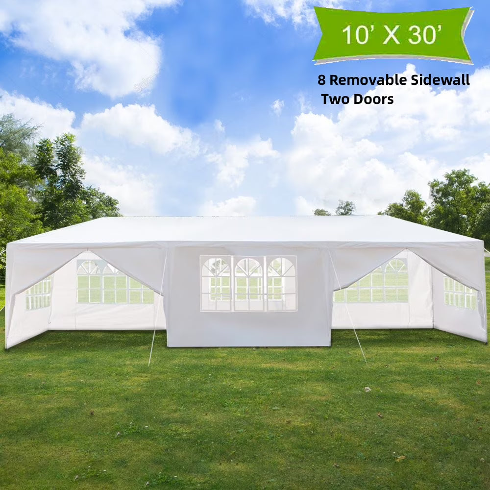 10'x30' Waterproof Canopy Tent with 8 Removable Sidewalls O52842