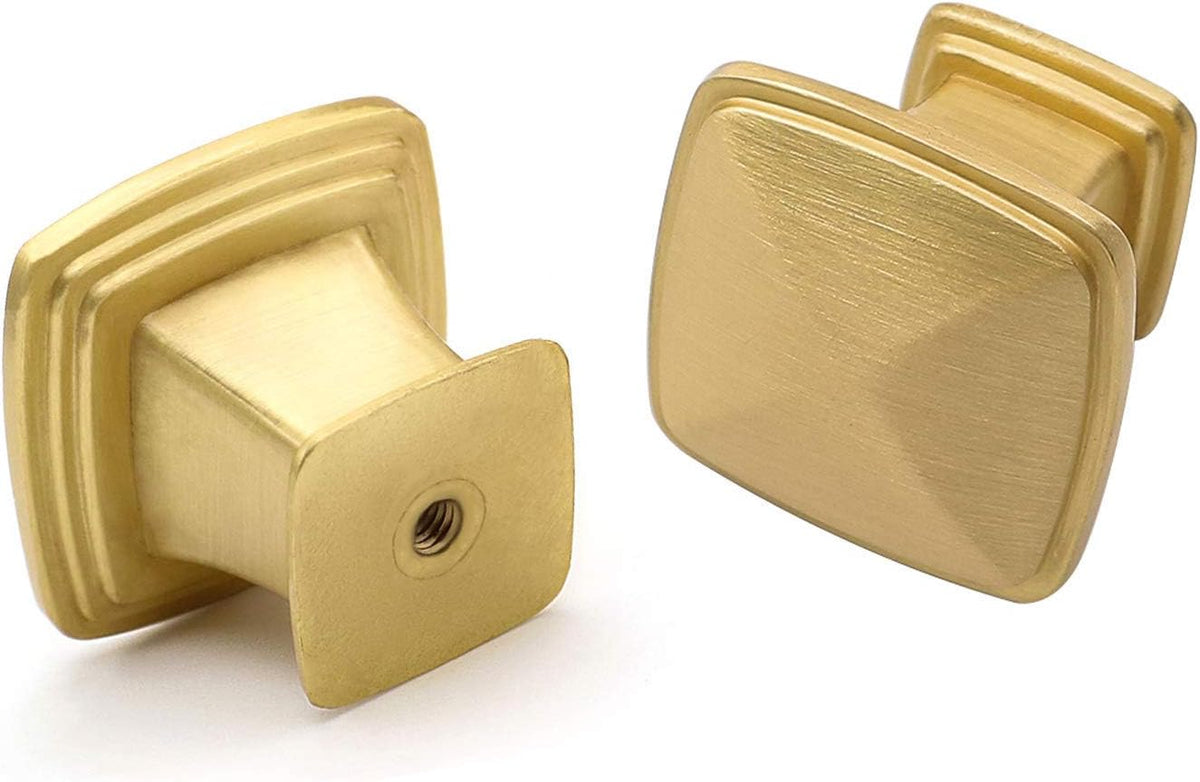 Brushed Brass Cabinet Knobs 10 Pack W244